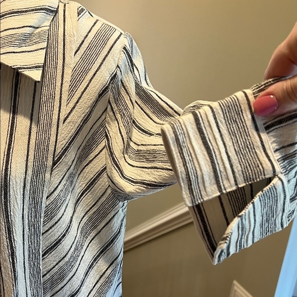 Soft Surroundings Black and White Striped Tunic, NWT, L - Picture 4 of 10